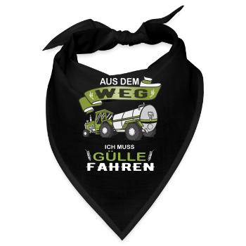 Landwirt Traktor Trecker Agrar Bauernhof fun - Bandana - Schwarz - Vorne