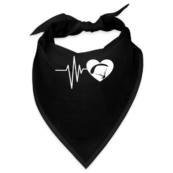 Herzschlag Gleitschirm - Bandana - Schwarz - Vorne