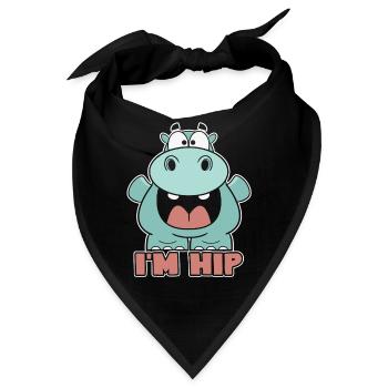 Nilpferd Niedliches Nilpferd - Bandana - Schwarz - Vorne