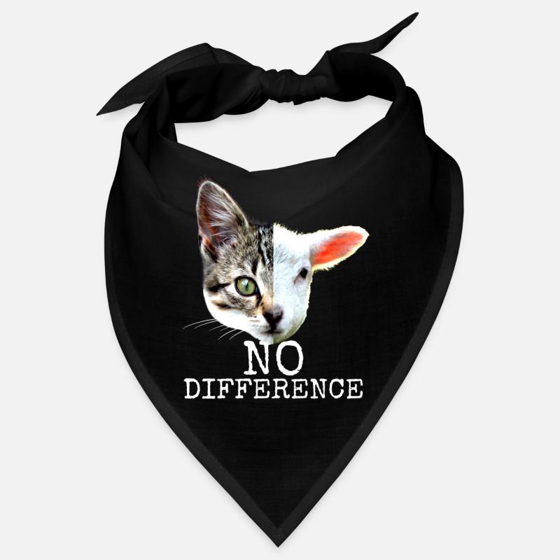 No Difference Pro Végétal pro rengaine Végétarien Chats - Bandana - noir