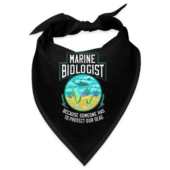Meeresbiologe Meereskunde Biologie Meeresleben - Bandana - Schwarz - Vorne