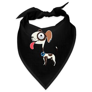 Hunde Hund Haustiere Weihnachtsgeschenk - Bandana - Schwarz - Vorne