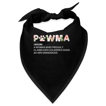 Pawma Definition Shirt Mother Mama Dog Paw - Bandana - Schwarz - Vorne