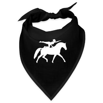 Voltigier Pferd Voltigieren Reiten - Bandana - Schwarz - Vorne