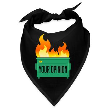Ihre Meinung Müllcontainer Feuer - Bandana - Schwarz - Vorne
