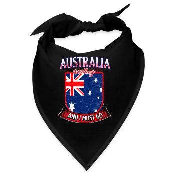 Australien Fan - Bandana - Schwarz - Vorne