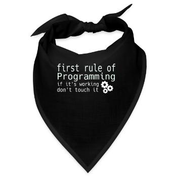 Informatik Hacker Programmierer Binär PC Computer - Bandana - Schwarz - Vorne