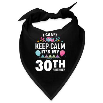 30. Geburtstag - Bandana - Schwarz - Vorne