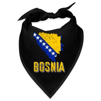 Bosnien Fan - Bandana - Schwarz - Vorne