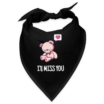 Ich werde dich vermissen Abschiedsgeschenk - Bandana - Schwarz - Vorne
