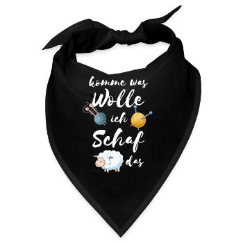 Lustiger Häkeln Spruch für Mütter Geschenk - Bandana - Schwarz - Vorne