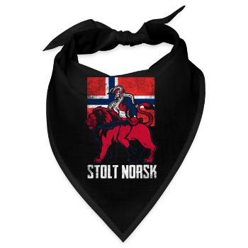 Stolzer Norweger - Bandana - Schwarz - Vorne