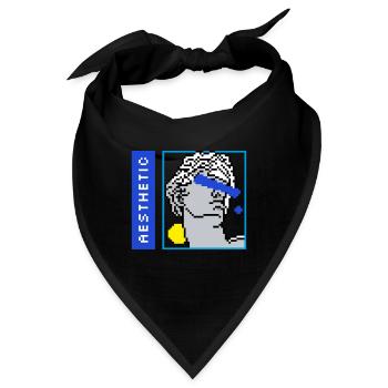 Ästhetische VaporWave - Bandana - Schwarz - Vorne
