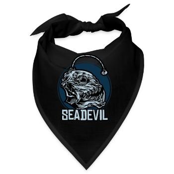 Tiefsee Anglerfisch Seadevil - Bandana - Schwarz - Vorne