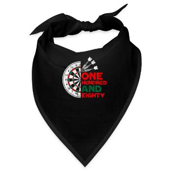 Dart Darts Bullseye Dartboard Dartpfeil Geschenk - Bandana - Schwarz - Vorne