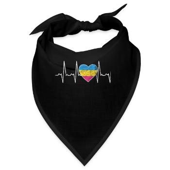 Pansexual Nonbinary LGBTQ Color Flag Unterstützung - Bandana - Schwarz - Vorne