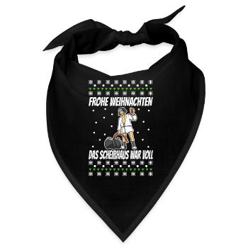 Frohe Weihnachten das Scheißhaus war voll - Bandana - Schwarz - Vorne