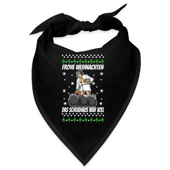 Frohe Weihnachten das Scheißhaus war voll - Bandana - Schwarz - Vorne