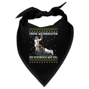Frohe Weihnachten das Scheißhaus war voll - Bandana - Schwarz - Vorne