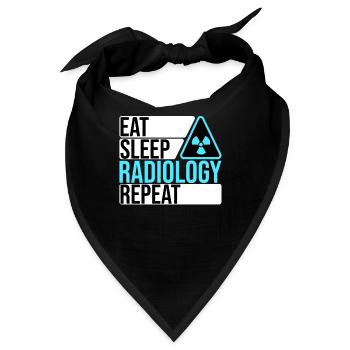 Eat Sleep Radiology Repeat - Bandana - Schwarz - Vorne