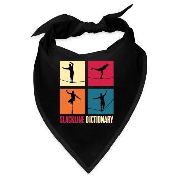 Slackline Lexikon Geschenk - Bandana - Schwarz - Vorne
