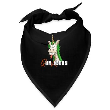 Punkicorn Provokation Punk-Einhorn Iro Punkrock - Bandana - Schwarz - Vorne