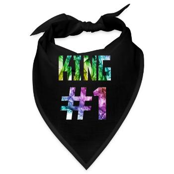 KING 01, King #1, Queen Design im Store - Bandana - Schwarz - Vorne