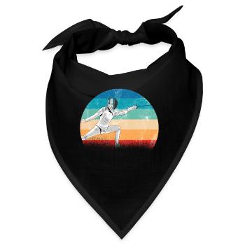 Fechten Design Fechtmaske Duell Säbel Sport Kampf - Bandana - Schwarz - Vorne