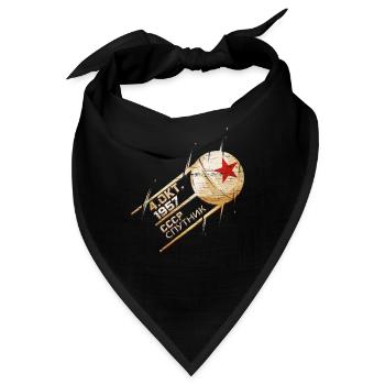 Sputnik Satellit Sowjetunion Russland 1957 - Bandana - Schwarz - Vorne