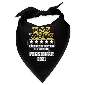 Das Wars Pensionär 2021 - Bandana - Schwarz - Vorne