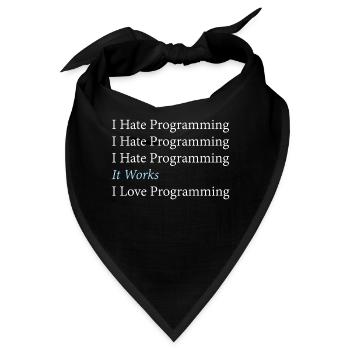 I Hate Programming Programmierer Coding - Bandana - Schwarz - Vorne