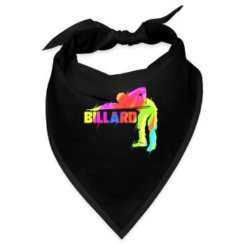 Snooker Billard Billardspieler Geschenk - Bandana - Schwarz - Vorne