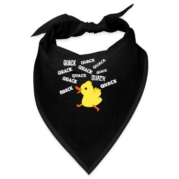 Ente Quak Quak Quak - Bandana - Schwarz - Vorne