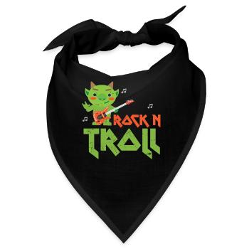 Rock N Troll Rock'N'Roll Troll - Bandana - Schwarz - Vorne