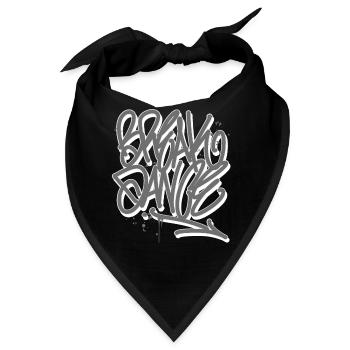 Breakdance Graffiti - Bandana - Schwarz - Vorne