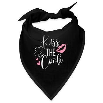 Kiss The Cook - Bandana - Schwarz - Vorne