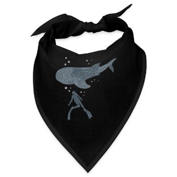 Walhai Freitaucher - Bandana - Schwarz - Vorne