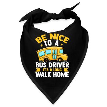 Bus Busfahrer Omnibus Öpnv Beruf Fernbus Autobus - Bandana - Schwarz - Vorne