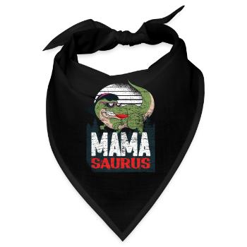 Dinosaurier Mamasaurus Mama Saurus - Bandana - Schwarz - Vorne