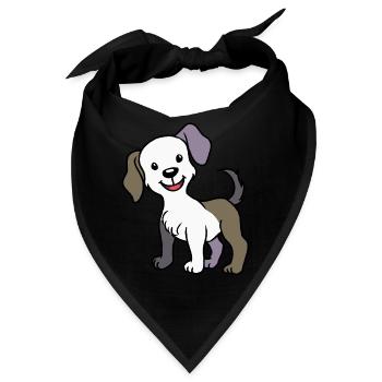 Hund Gassi Hundehalter Haustiere Köter Tierheim - Bandana - Schwarz - Vorne