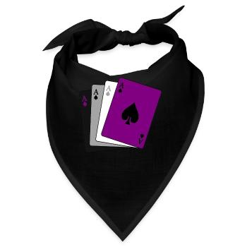 Asexualität LGBTQIA Asexuelle Karten Ich habe ein Ass - Bandana - Schwarz - Vorne