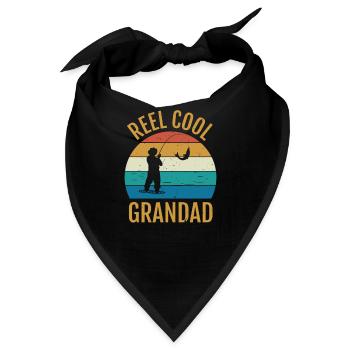 Reel Cool Grandad - Geschenk, das fischt, liebt - Bandana - Schwarz - Vorne
