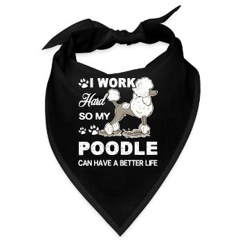 Pudel Liebe meinen Pudel - Bandana - Schwarz - Vorne