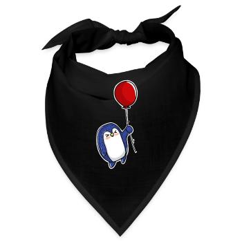 Pinguin Ballon - Bandana - Schwarz - Vorne