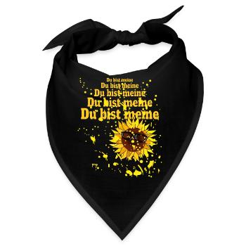 Du bist meine Sonnenblume - Bandana - Schwarz - Vorne