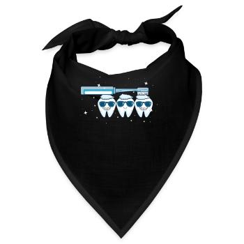 Zahnarzt - Bandana - Schwarz - Vorne