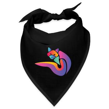 Fuchs Natur Füchse Foxy Wildtier Süß Hund - Bandana - Schwarz - Vorne