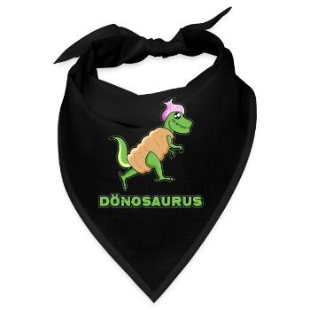 DÖNOSAURUS, Döner Saurier Dinosaurier Kebap Dino - Bandana - Schwarz - Vorne