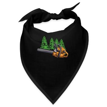 Holzfäller Forstwirt Förster Holzarbeiter - Bandana - Schwarz - Vorne