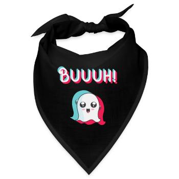 tiktok Geist, Halloween Trend - Bandana - Schwarz - Vorne